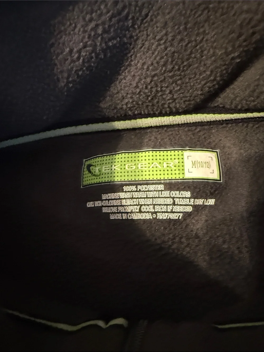 tek gear Charcoal Fleece Jacket with Orange C4